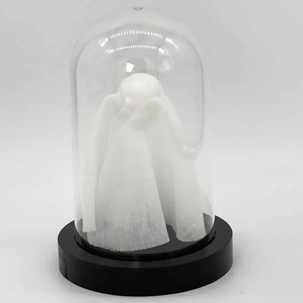 Pottery Barn Ghost Cloche Light Up Halloween Decor NEW